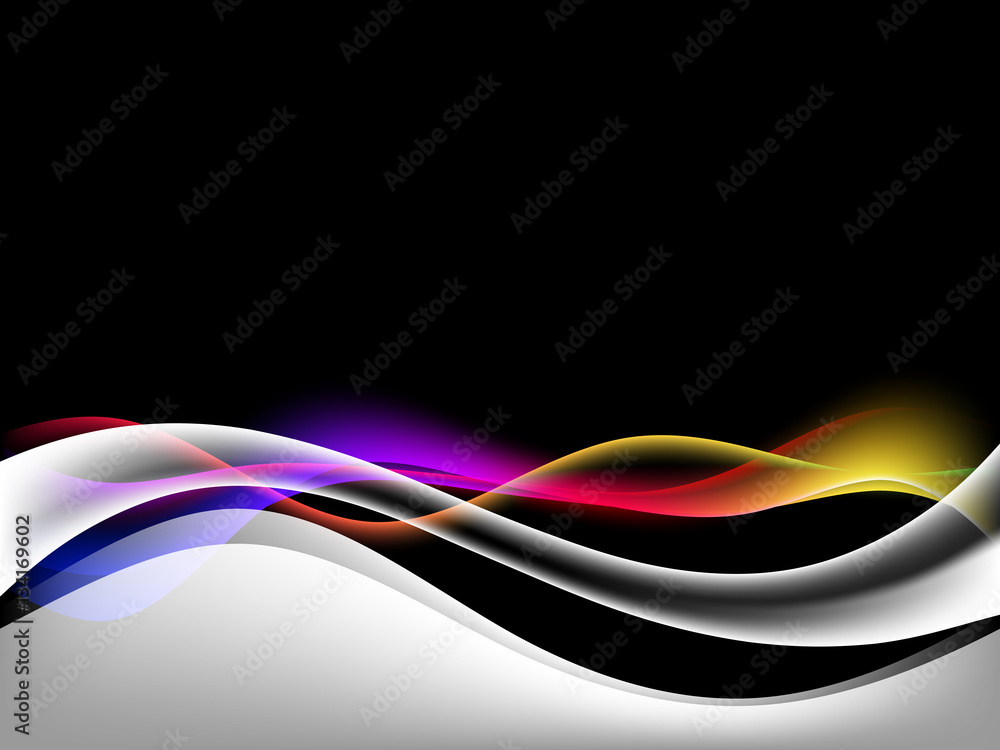 Fototapeta premium dinamyc flow, stylized waves, vector