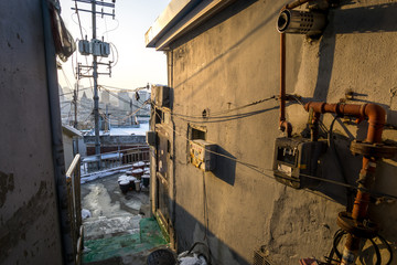 Keuken achterwand Smal steegje Zonsondergang in smalle steeg  © aaron90311