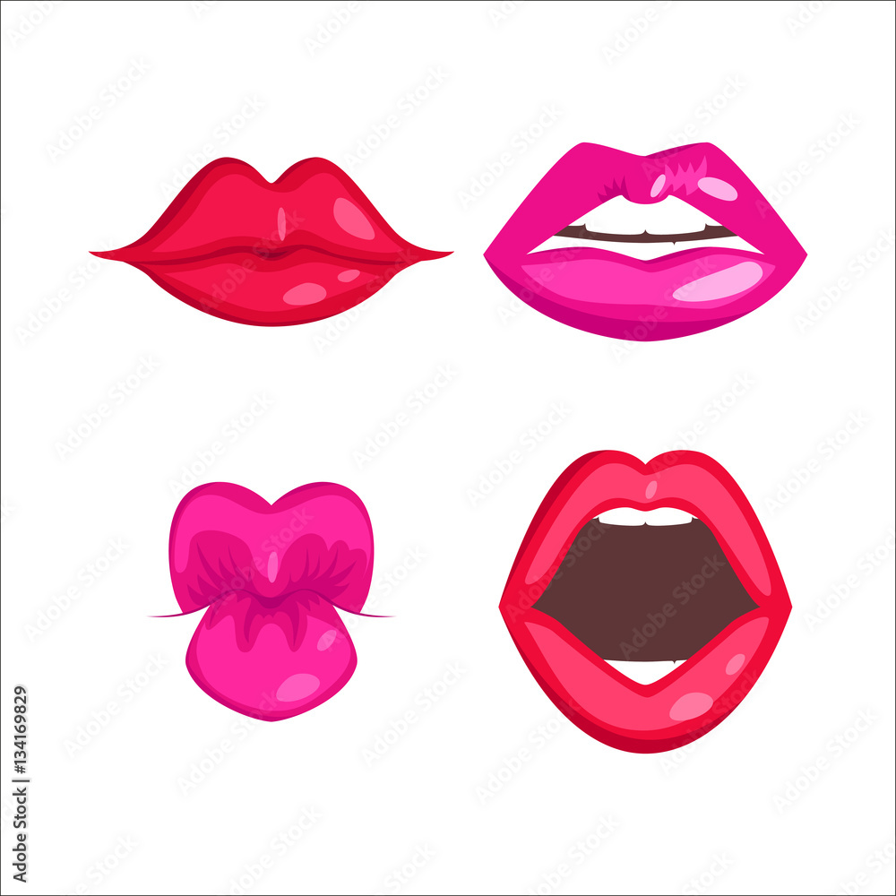 Woman lips vector illustration. Woman lips vector illustration.