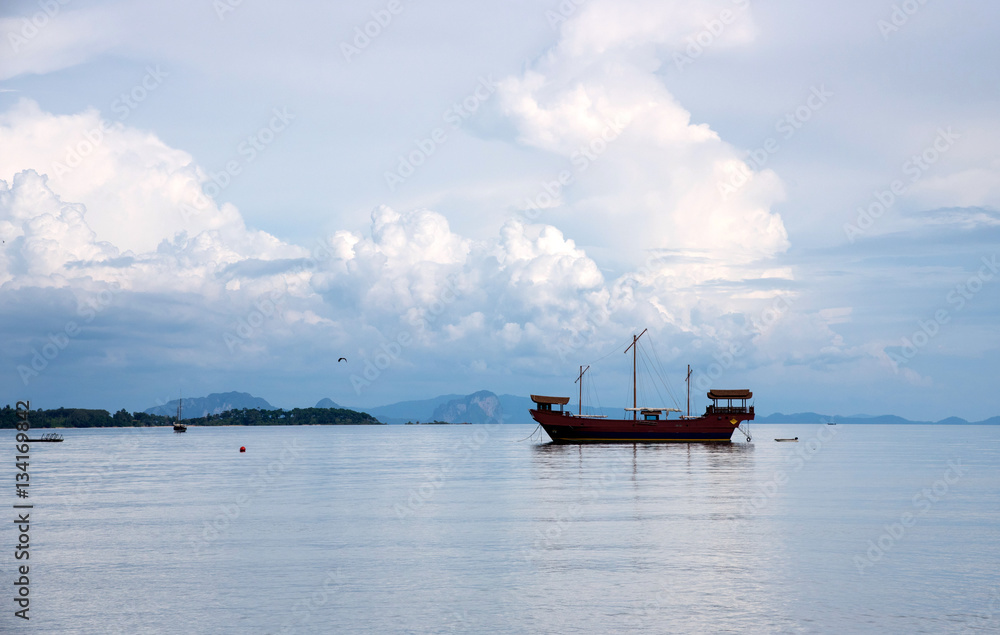 The boat on sea at Koh Lanta island - Thailand