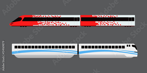 City railway transport vector illustration.