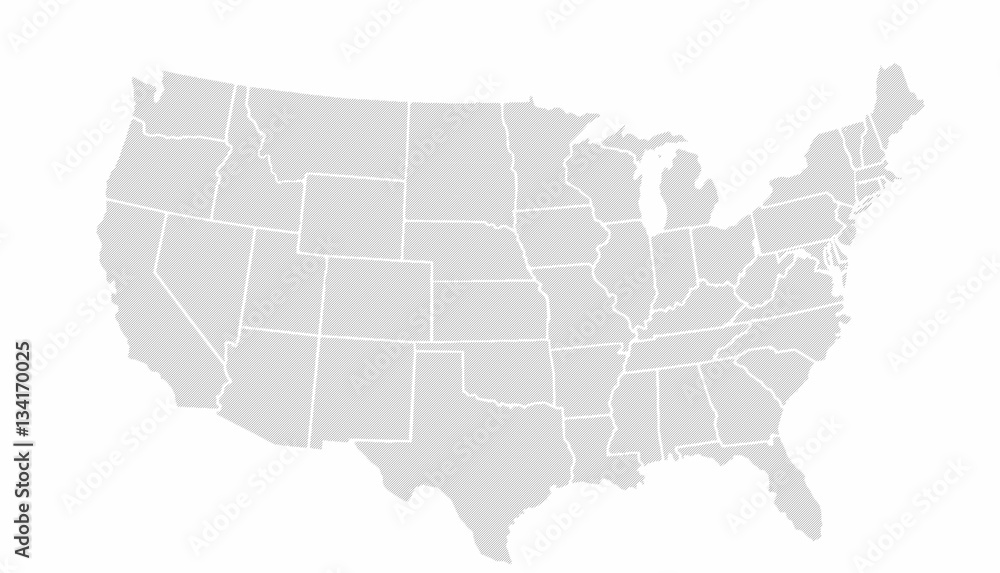 Naklejka Mapa USA