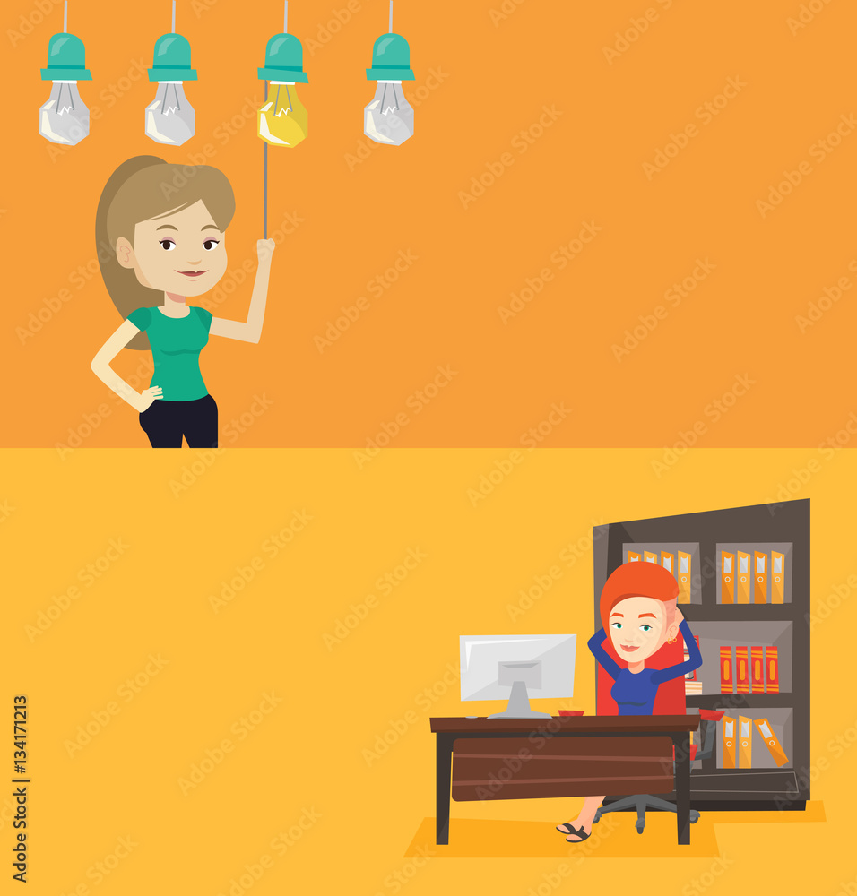 Two business banners with space for text. Two business banners with space for text.
