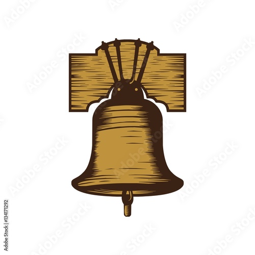 Liberty bell illustration vector
