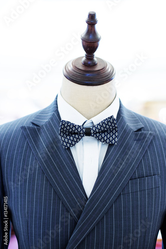 businessman suit on model in shopping mall