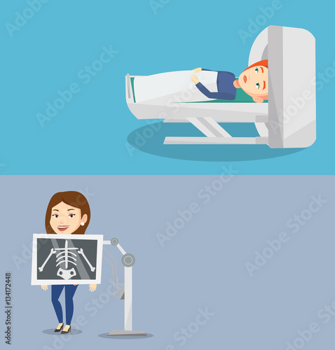 Two medical banners with space for text.