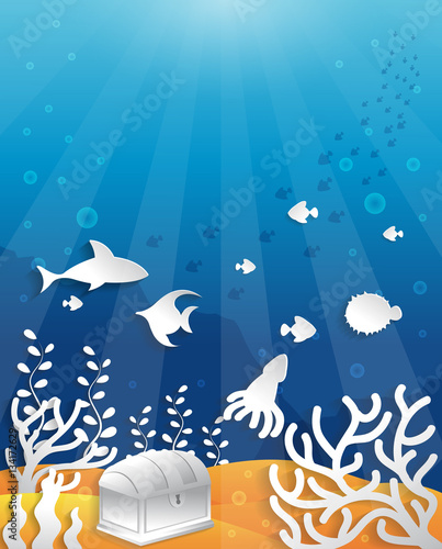 Marine Life Landscape - the ocean and animals underwater world