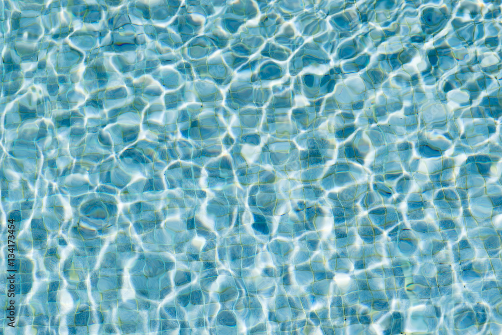Blurred abstract background of swimming pool.