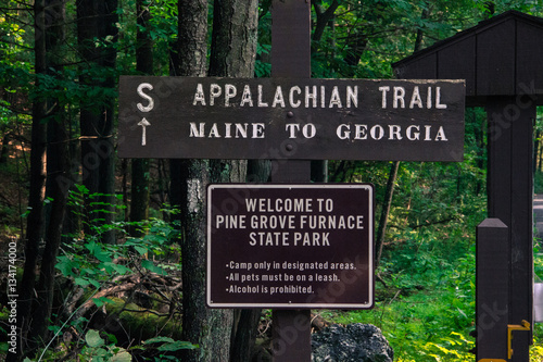 Leinwand Poster Appalachian Trail Sign-Pine Grove State Park