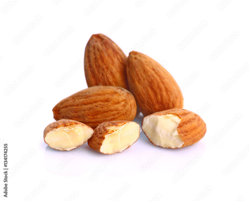 almond isolated on white background almond isolated on white background