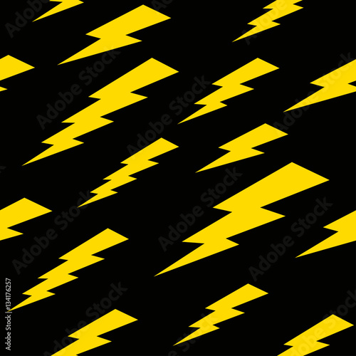 Seamless pattern with thunderbolt