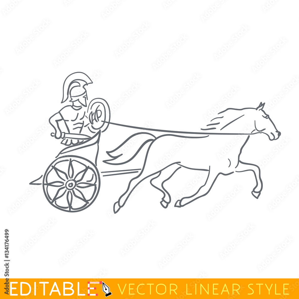 Как нарисовать колесницу легко и красиво