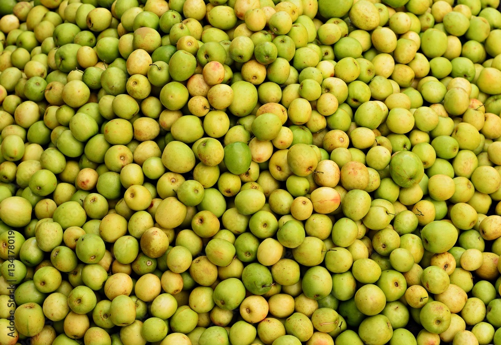 Green Jujube pile for background and other. Green Jujube pile for background and other.