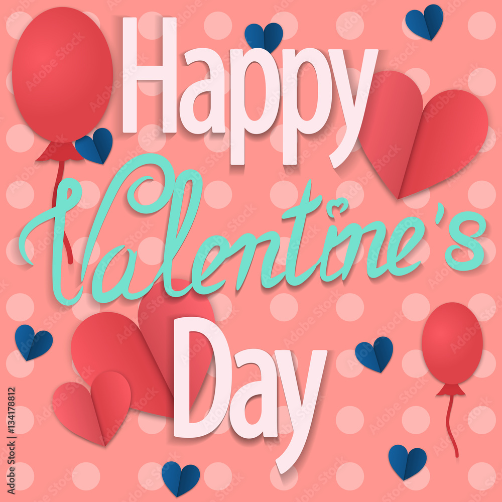 greeting card for Valentine's Day with hearts greeting card for Valentine's Day with hearts