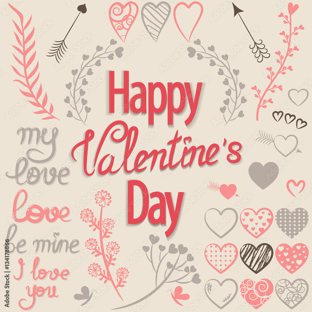 tender floral set of Valentine's Day tender floral set of Valentine's Day