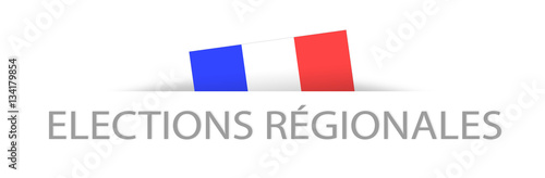 Regional elections in French with a part hidden french flag