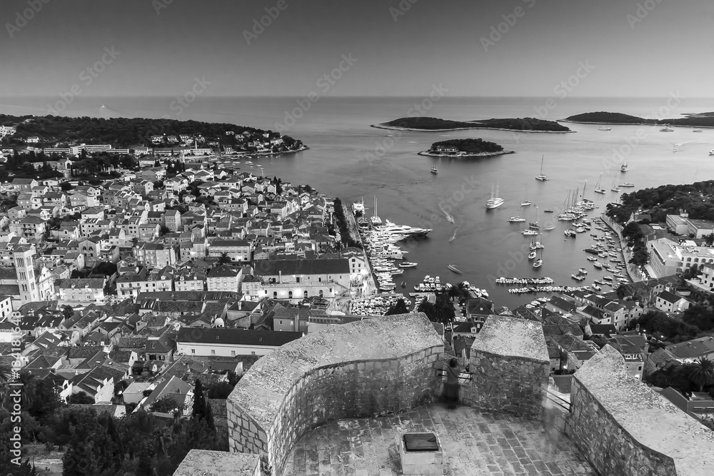Obraz premium Nice City Hvar in Hvar Island in Croatia