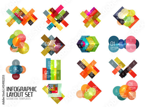 Set of buiness infographics templates