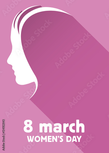 Poster 8 march, women's day international. Vector illustration