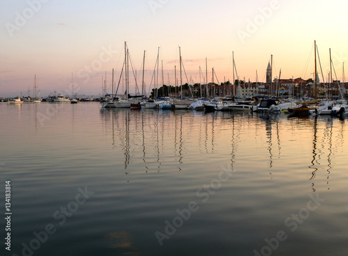 Sailboats in Izola harbor .Southwestern Slovenia on the Adriatic coast. © notistia