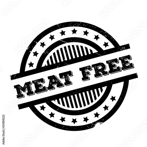 Meat Free rubber stamp