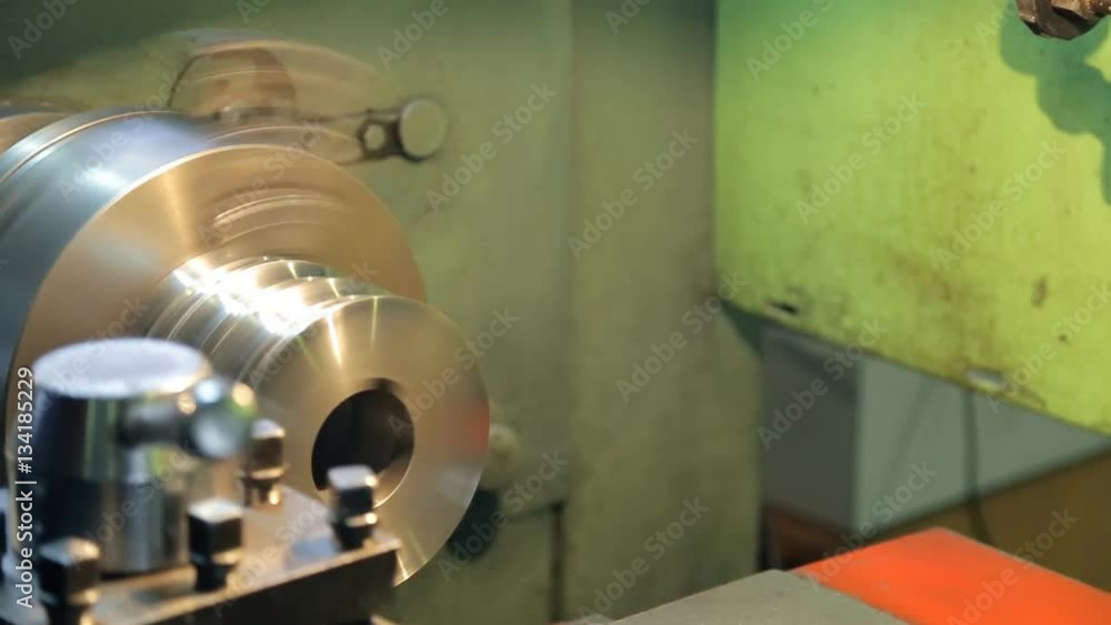 At factory the cylinder is processed quickly on a horizontal lathe. The blank receives a powerful rotation of the spindle. At a result of the circular recess is formed on the outer surface details. In At factory the cylinder is processed quickly on a horizontal lathe. The blank receives a powerful rotation of the spindle. At a result of the circular recess is formed on the outer surface details. In