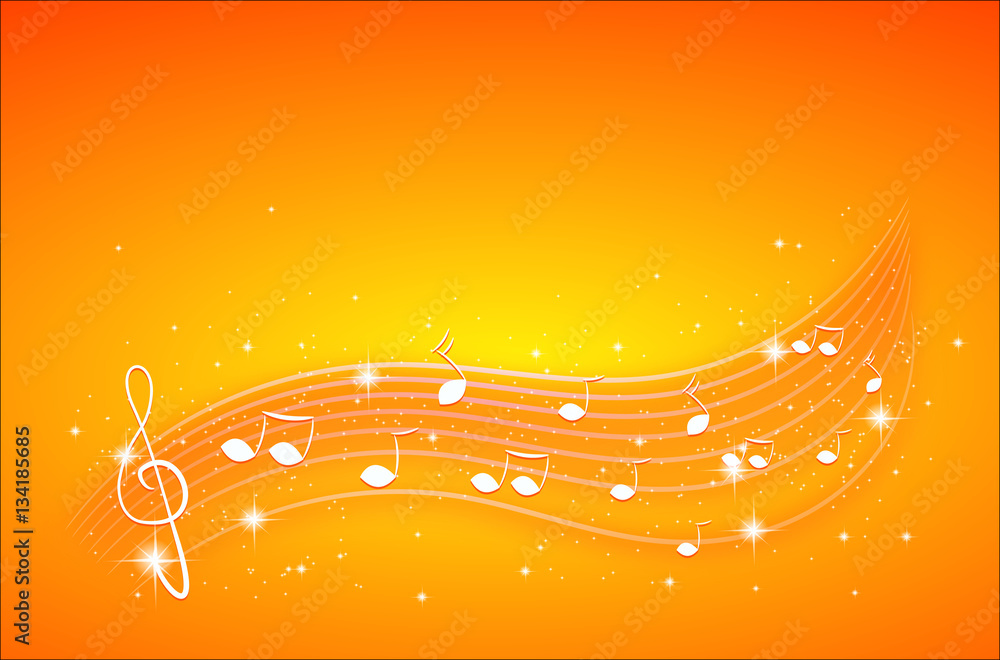 Obraz premium Music background with notes