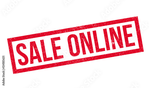 Sale Online rubber stamp. Grunge design with dust scratches. Effects can be easily removed for a clean, crisp look. Color is easily changed.