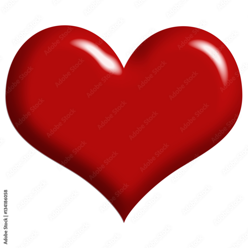 A red heart isolated on white background A red heart isolated on white background