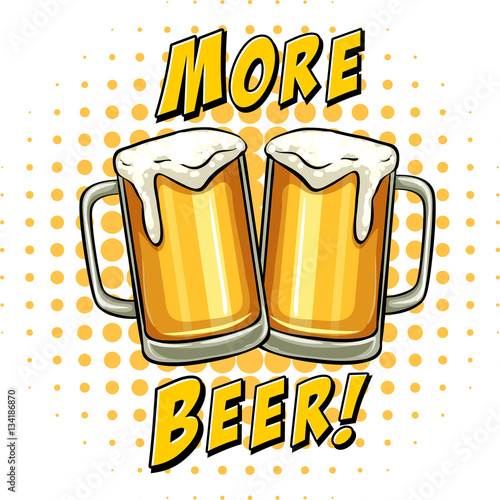 Fresh beer in glasses