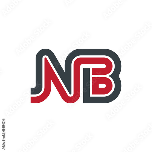 Initial Letter NB Linked Design Logo
