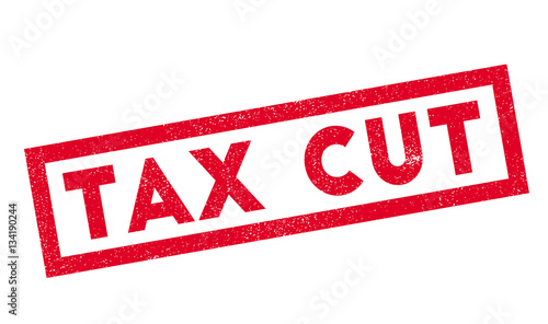 Tax Cut rubber stamp. Grunge design with dust scratches. Effects can be easily removed for a clean, crisp look. Color is easily changed.