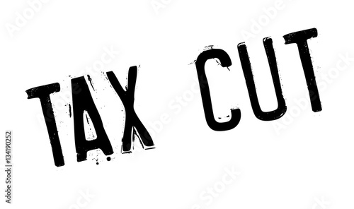 Tax Cut rubber stamp. Grunge design with dust scratches. Effects can be easily removed for a clean, crisp look. Color is easily changed.