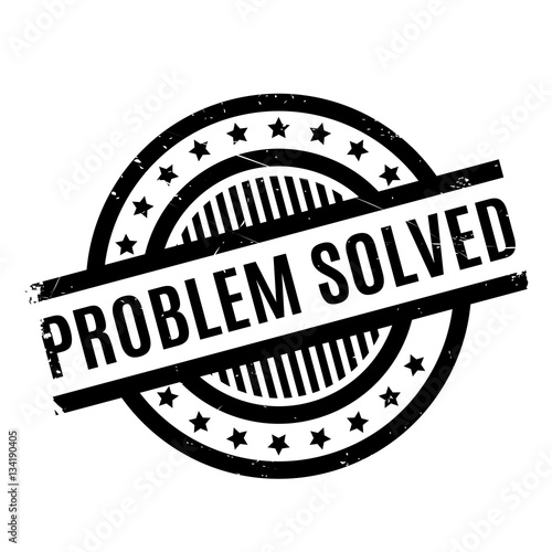 Problem Solved rubber stamp