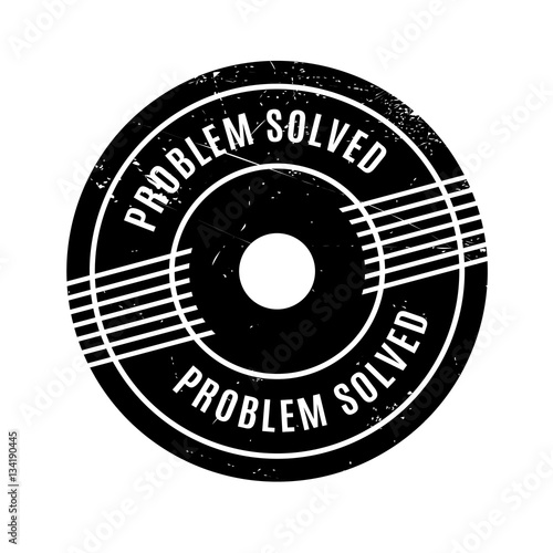 Problem Solved rubber stamp