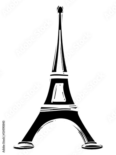 dessin tour Eiffel Paris France Stock Vector | Adobe Stock