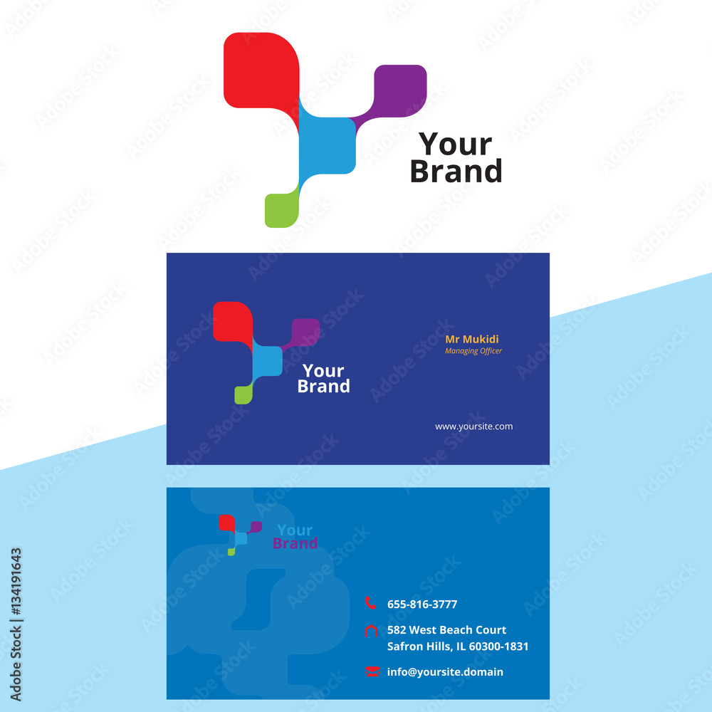 abstract technology logo plus business card abstract technology logo plus business card