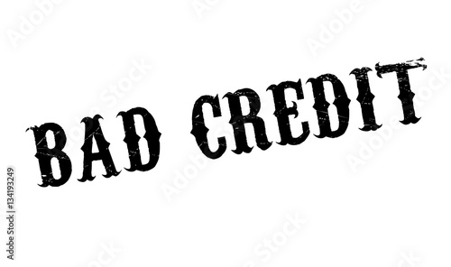 Bad Credit rubber stamp. Grunge design with dust scratches. Effects can be easily removed for a clean, crisp look. Color is easily changed.