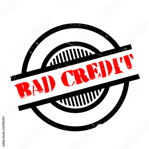 Bad Credit rubber stamp. Grunge design with dust scratches. Effects can be easily removed for a clean, crisp look. Color is easily changed.