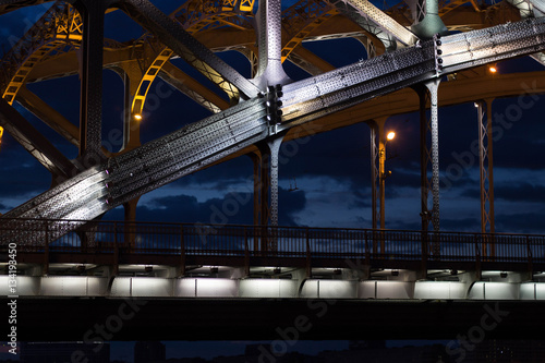 Bridge in the night close up