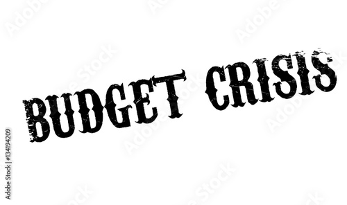 Budget Crisis rubber stamp