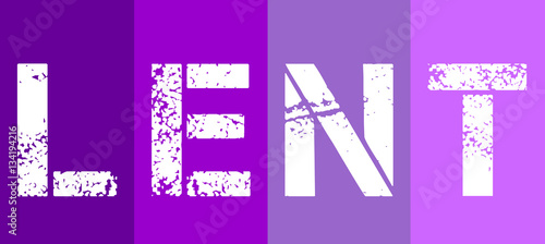 Lent, Christian season symbol in purple tones