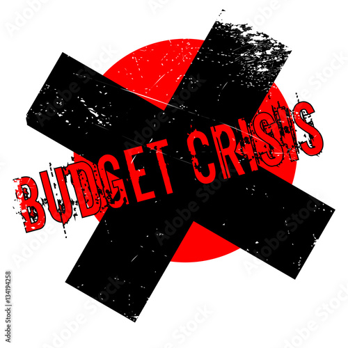 Budget Crisis rubber stamp