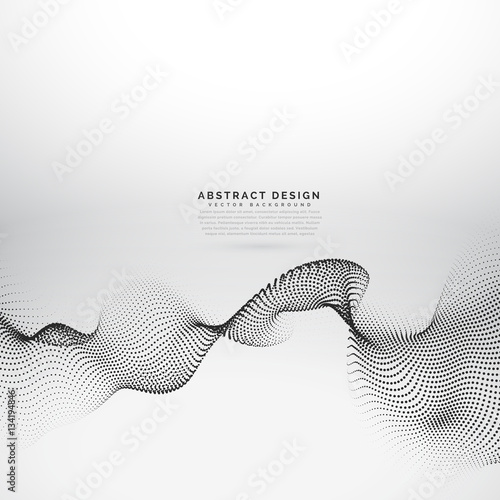 3d particles array mesh in wave style