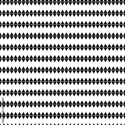 Geometric line monochrome abstract seamless pattern with triangl