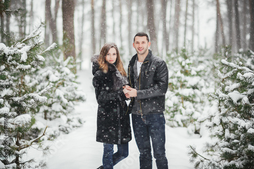 winter snow couple love story © deineka
