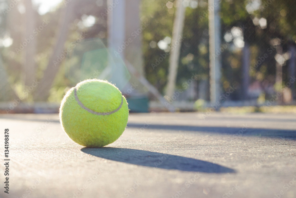 ball in tennis court
