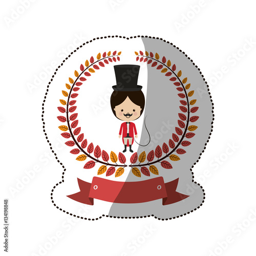 Circus tamer cartoon icon vector illustration graphic design