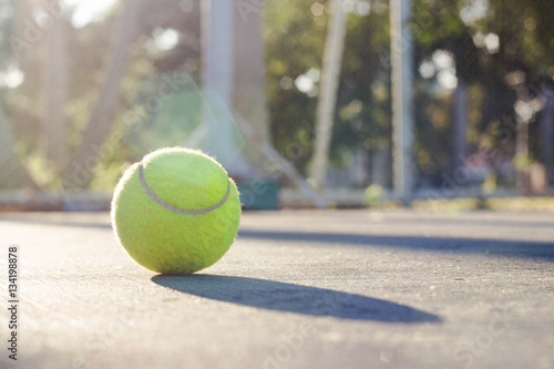 ball in tennis court