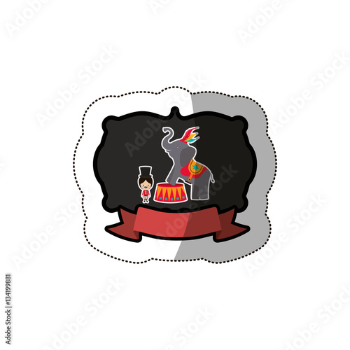 Circus tamer cartoon icon vector illustration graphic design